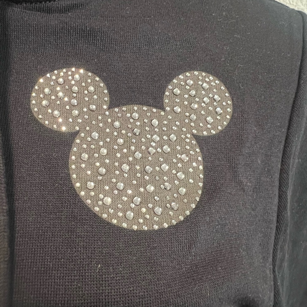 NWT Disney Black Hoodie with Glitter Mouse Logo 💫 - Picture 8 of 8